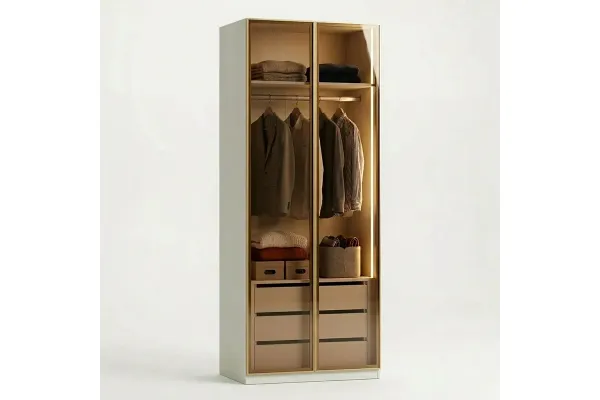 Dora 2-Door Wardrobe with Glass Doors - GD 5