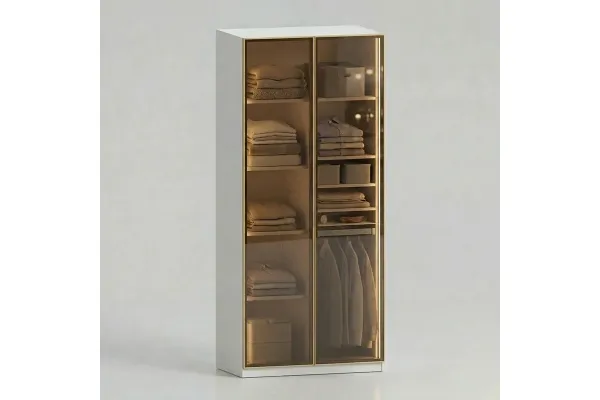 Dora 2-Door Wardrobe with Glass Doors - GD 6