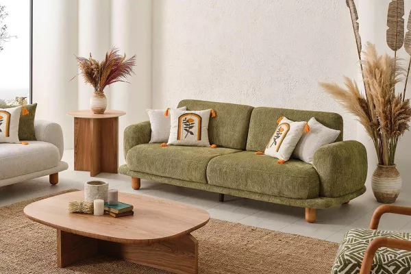 Frezya Triple Sofa Green