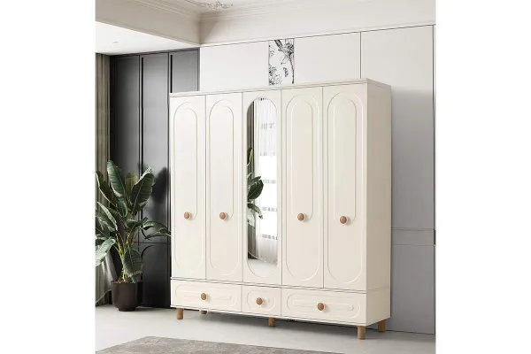 Perla 5-Doors Wardrobe