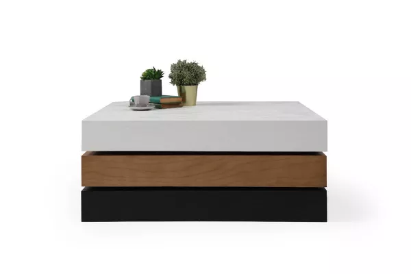 Triple Coffee Table Square TB-184