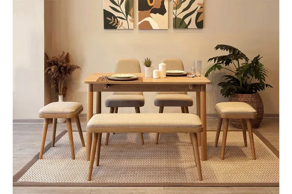 Vina Kitchen Table Set - Karina Oak